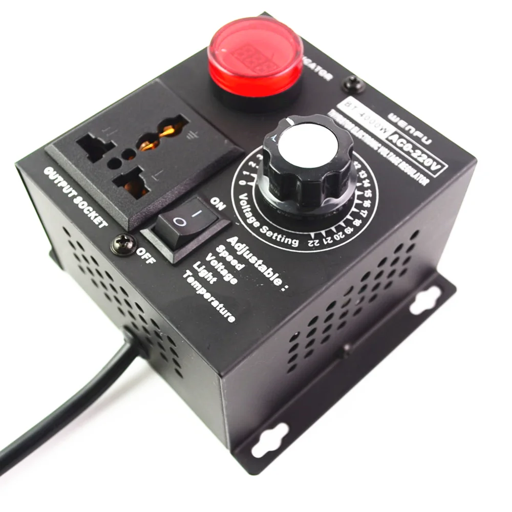 AC220V 4000 Вт штепсельная вилка США SCR Электрический Регулируемый регулятор