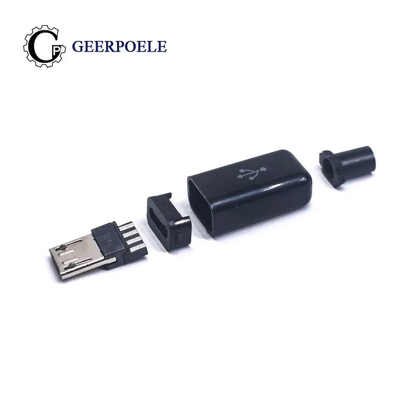 GP USB Мужской 5 Pin DIY Micro USB разъем пластиковый корпус Джек хвост Sockect Разъем терминалы