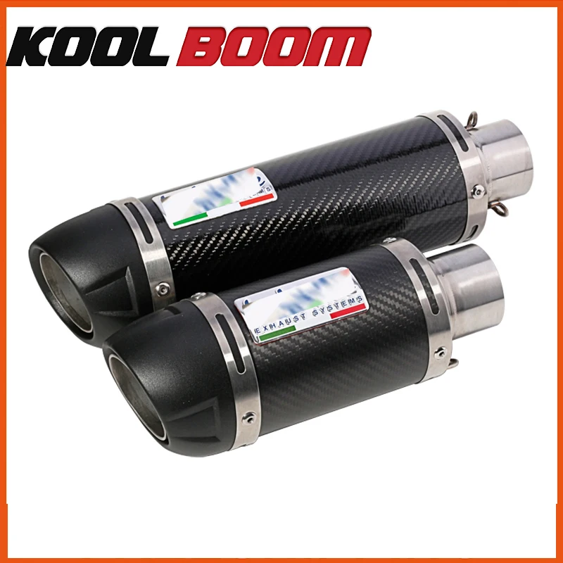 Universal 38mm 51mm de la motocicleta silenciador de Escape de fibra de carbono Leovince moto Escape silenciador de Escape moto tubo con DB asesino