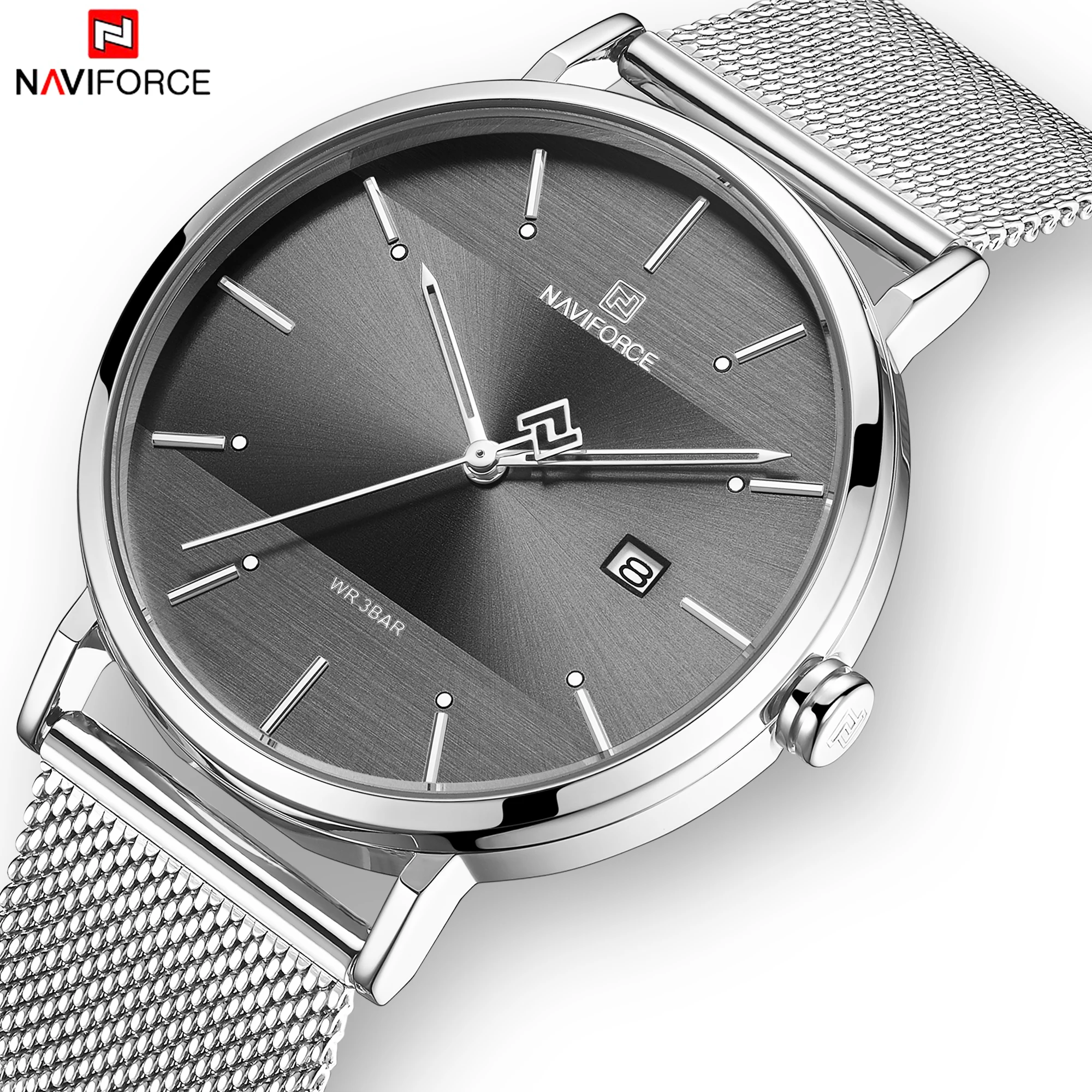 Skup Zegarek dla pary NAVIFORCE męski zegarek prosty luksusowy zegarek kwarcowy kobiety zegar dla mężczyzn kobieta wodoodporne miłośników cienki zegarek 2019