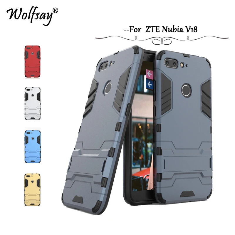 

Wolfsay Cover ZTE Nubia V18 Case Nubia V 18 NX612 Slim Robot Armor Rubber Capa FOR Phone Case ZTE Nubia V18 / N3 Phone Shell
