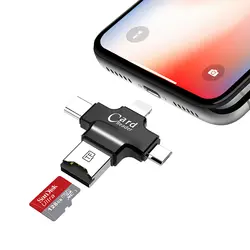 Смарт-кардридер Mini Usb 2,0 Micro SD TF Lightning Usb type C карта памяти адаптер для iphone 7 для ipad Android OTG телефон