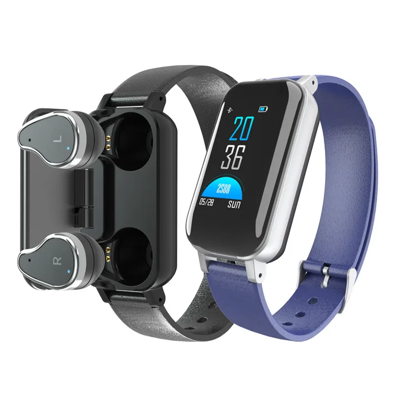 NEW T89 TWS Earbuds Smart Wristband Bluetooth Headphone Fitness Bracelet Heart Rate Monitor Smart Watch Sport Watch Men Women (11)
