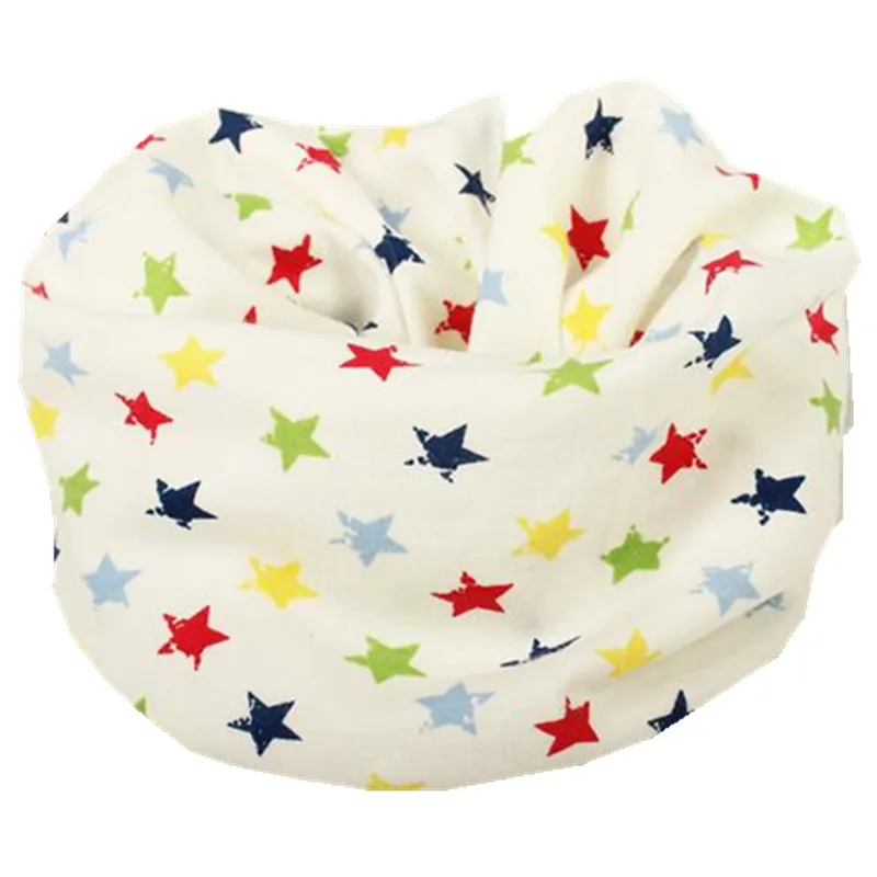 Осенне-зимний шарф для мальчиков, Детский круглый кольцевой ошейник, шарф для девочек, зимние детские шарфы, волшебный шейный платок для детей, Bufandas - Цвет: colorful star
