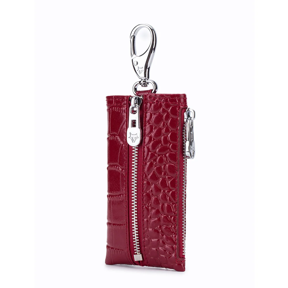 

New Arrivals Crocodile Pattern Unisex Key Wallets Multi-function Key Pouch 2019 High Quality Key Housekeepers Zipper Purses