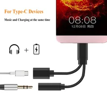 ACCGUYS 2 в 1 usb type C до 3,5 мм гнездо для подключения наушников кабель, адаптер для зарядки для LeTV Max 2 Xiaomi 6 huawei mate 10 Pro Moto Z