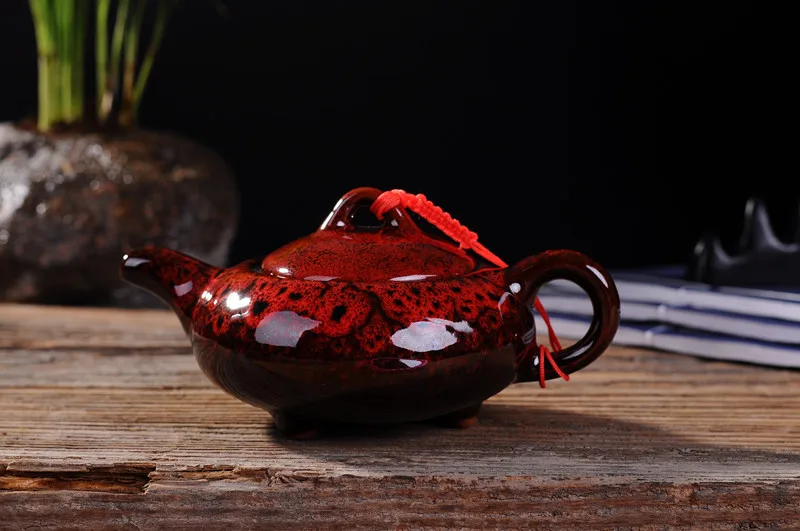 

Kiln change glaze Chinese Traditional Tea pot, Elegant Design Tea Sets Service , China Red teapot Creative Gifts