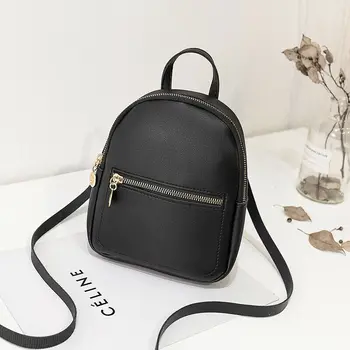 

2019 NEW Fashion Girls Portable Varieties of Back Method Travel School Bag Women Faux Leather Mini Backpack