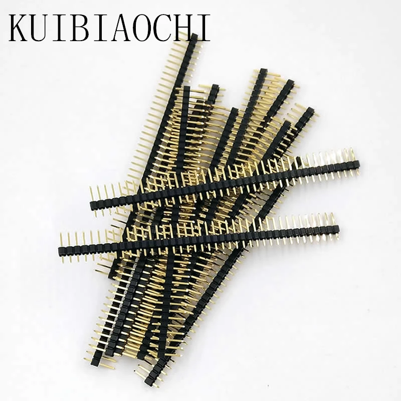 

A16 2.54mm Pin Header Gold Pin Single Row Male Pin Header Connector Breakable Strip 5pcs/lot