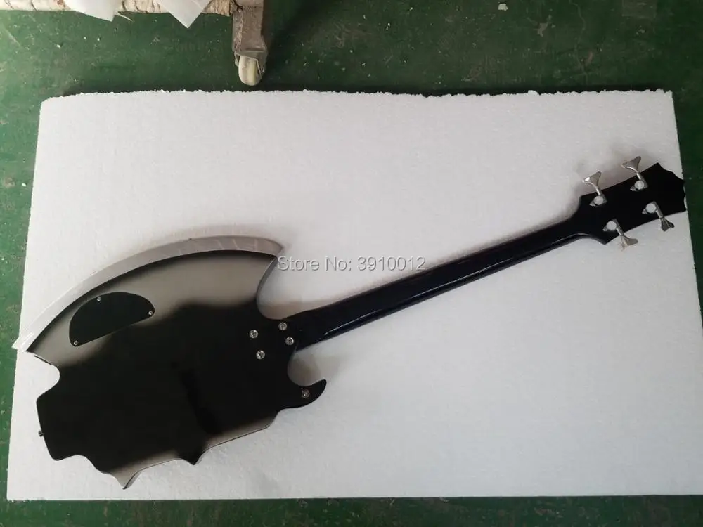 wholesale Custom 4-String Bass Guitar with Axe Signiture and Shape,free shipping