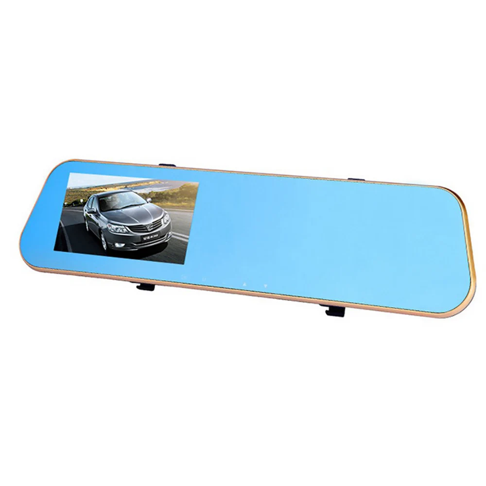 

Dual Lens Car DVR Dash Video Rear View Mirror HD Night Vision Car Reversing Image Driving Camera Front Rear Double Recording