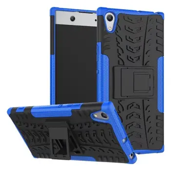 

50pcs/lot Cool Hybird Armor kickstand TPU+PC phone Back case For Sony XA1 Ultra XZ Premium X Compact C6
