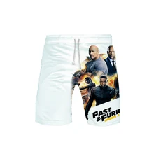 Фильм Форсаж подарки: Hobbs& Shaw 3d печать летние мужские модные трендовые шорты популярные повседневные летние шорты