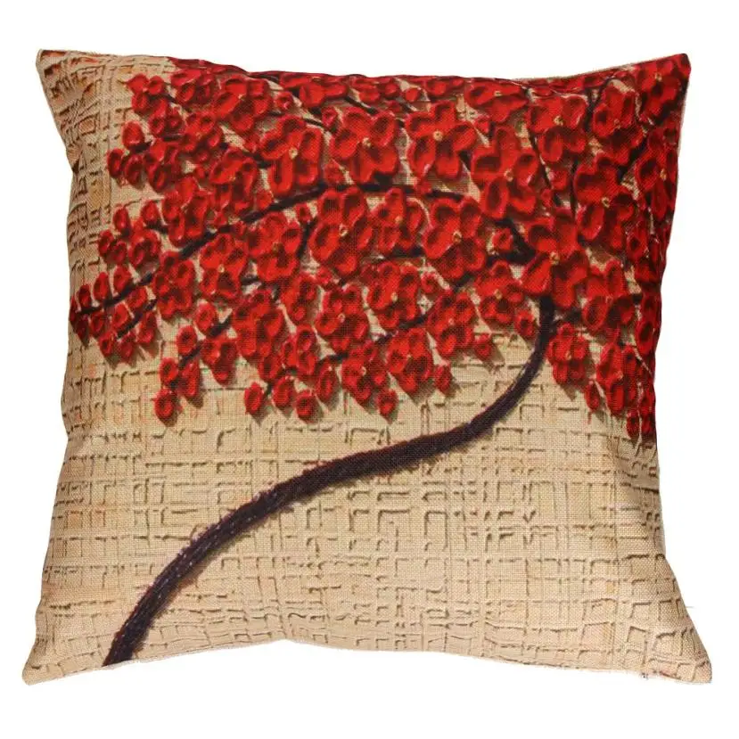 Подушка Диван Цветок Дерево талии Бросок Чехлы Home Decor