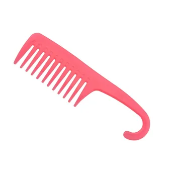 

Assorted Colors Wide-Spaced Teeth Wet Look Shower Comb Helps Detangle Curls ideal for Wet Hair BIG Hook Human Hair Brushes
