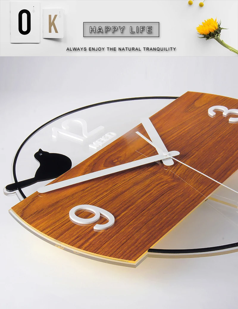 decor acrylic mirrored decorative sticker wall clock metal pendulum clock watch for wall double sided wall clock clock cuckoo clock 3d living room clock luxury wall clock wallclock cavalier king  (2)
