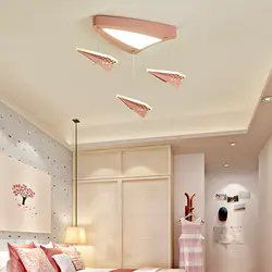 Светодиодный Потолочные светильники моды минималистский современный самолетов лампы Личность Творческая теплая спальня подвесной