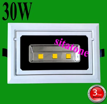 

10 PCS Free shipping 30W led downlight ,AC85-265V,3*10W led down light led CE driver 3 year warranty