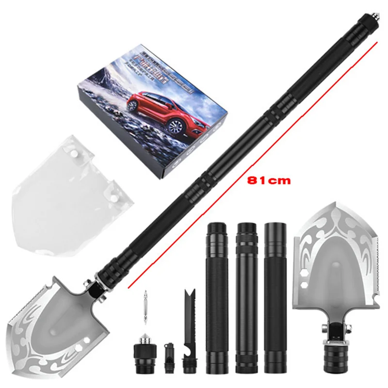 

Outdoor Portable High quality Aluminium alloy Multi-Function Camp/Hike Military Folding Camping Shovel