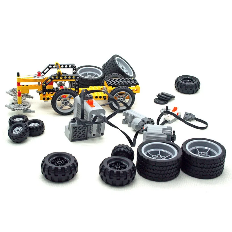 

1 Piece Fit For Legoes EV3 TECHNIC Parts Wheel + Tires 9686 Wheel Mechanical No.44309+56145 & 89201 & 44771 Blocks Toys MOC Parts