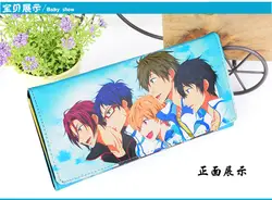 Бесплатно! плавательный клуб Iwatobi аниме мужской кожаный кошелек nanase haruka Длинный кошелек с внутренней застежкой-молнией