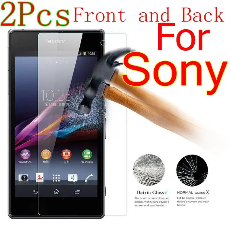 2 шт.(передняя и задняя) 9H закаленное стекло для sony Z1 Z4 Z5 Compact mini Z5 Premium Dual Z Z2 Z3 M4 M5 чехол Защитная пленка