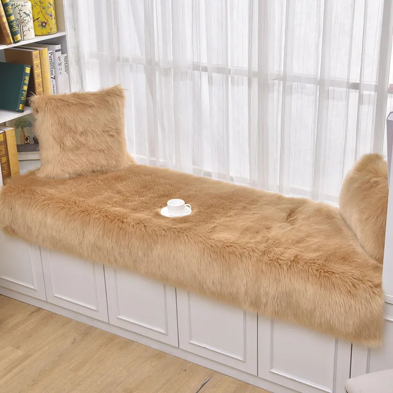 

LIU faux fur carpet Artificial wool area rug for living room fluffy carpet white grey parlor bedroom tapete sofa chair tatami