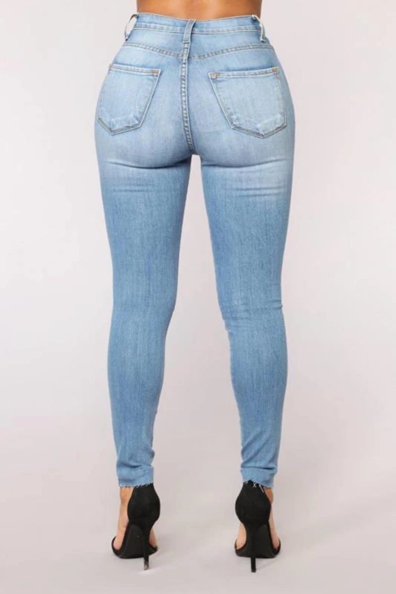 Женские джинсы в полоску с высокой талией, классические узкие джинсовые брюки-карандаш с высокой талией, женские Однотонные эластичные Стрейчевые джинсы femme