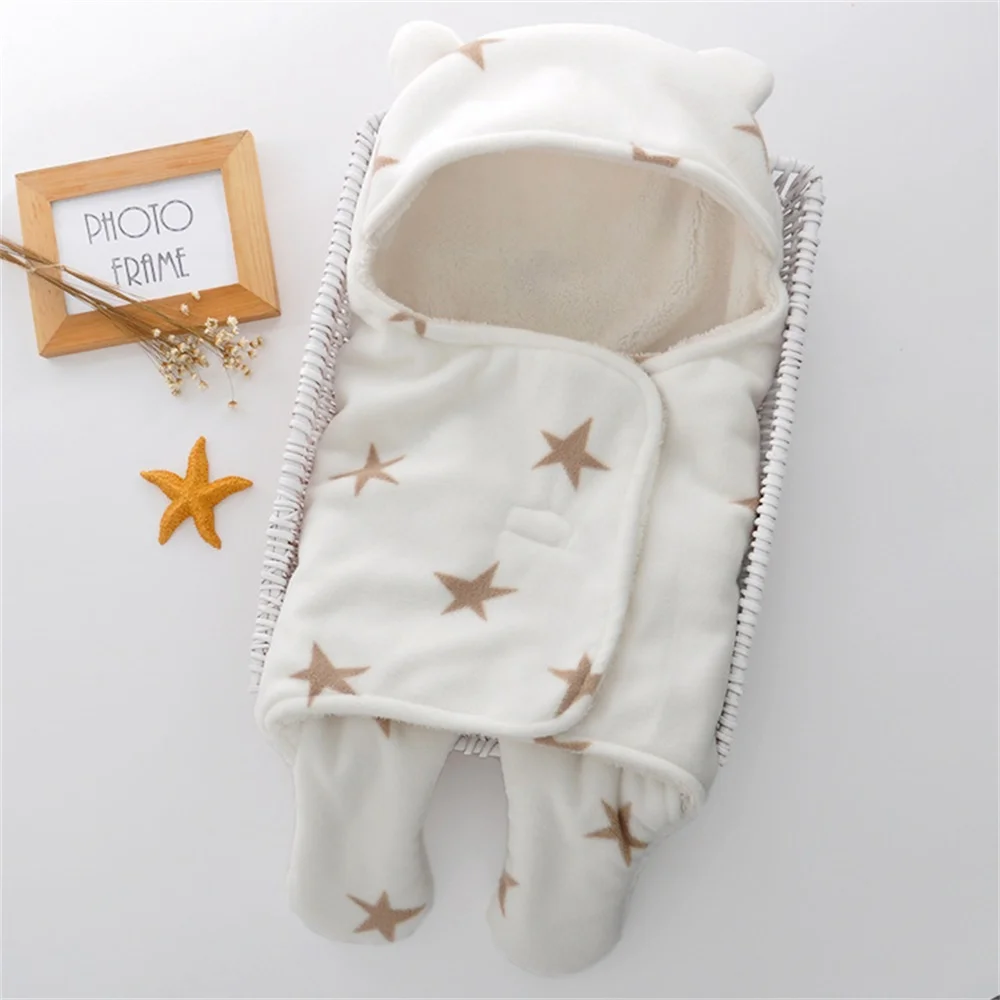 Легкий большой 78*86 см 10 типов теплый утолщенный милый ребенок Пеленание младенца обертывание Конверт одеяло новорожденный спальный мешок - Цвет: TUOSHEWUJIAOXING