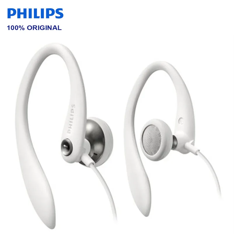 Оригинальные Наушники PHILIPS SHS3305, наушники, Висячие, спортивные наушники, поддержка смартфонов для huawei Xiaomi - Цвет: Белый