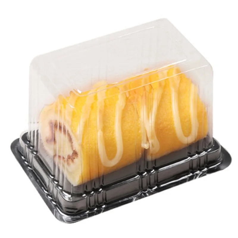 1000pcs Food Grade Disposable Clear Plastic Transparent Cheese Cake Boxes Uptake Cake Box for