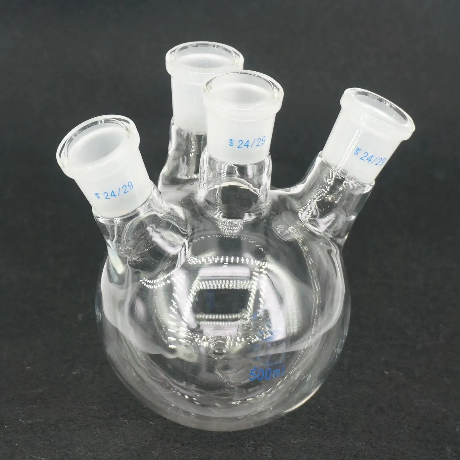 

500ml Laboratory Borosilicate Glass 24/29 Joint Glass Flask round bottom with four necks