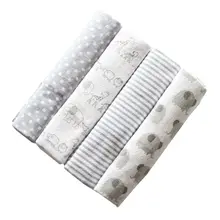 4 шт./упак. из хлопка и фланелевой ткани получения детское одеяло для новорожденных красочные одеяло для простыней на кровать, очень мягкие Bebe Одеяло 76x76 см