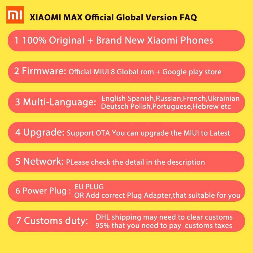 Официальный Глобальный Версия Сяо Mi Max 6.44 &quotмобильный телефон Snapdragon 650 гекса core