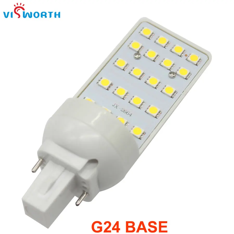 G24 Светодиодная лампа G24 E27 светодиодные лампы 5 Вт 7 Вт 9 Вт 12 Вт Smd505 20 шт. Светодиодный точечный светильник 180 градусов Теплый Холодный белый кукурузный светильник