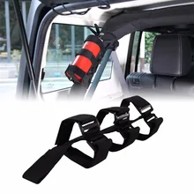 Car Fire Extinguisher Auto Fixed Holder For Jeep Wrangler CJ JK TJ YJ Automobile Adjustable Roll Bar Fire Extinguisher Holder speedwow car styling 4pcs set car trunk receive store content bag storage network fixed fire extinguisher magic strip fixed belt