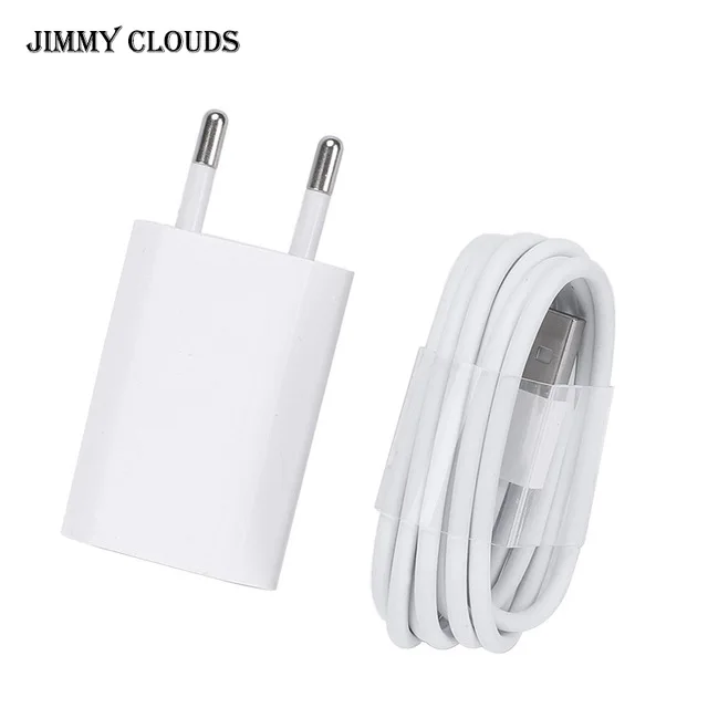

Data USB Cable EU plug for lightning for iPhone X XR 8 7 6 Plus & Micro USB Cable & USB Type-C Cable for huawei Samsung xiaomi