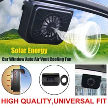 

Solar Sun Power Car Auto Fan Air Vehicle Vent Cool Cooler Ventilation System Radiator Fit for Fits Car Window Black