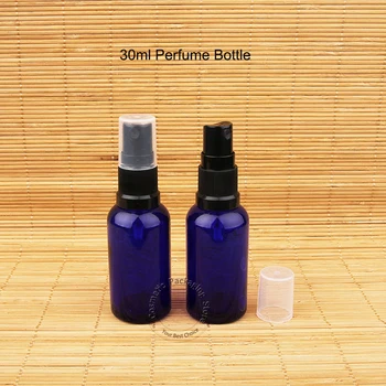 

5pcs/Lot 30ml/cc Glass Essential Oil Blue Bottle Atomizer Lid Pot 1OZ Women Cosmetic Container Parfum Refillable Vial