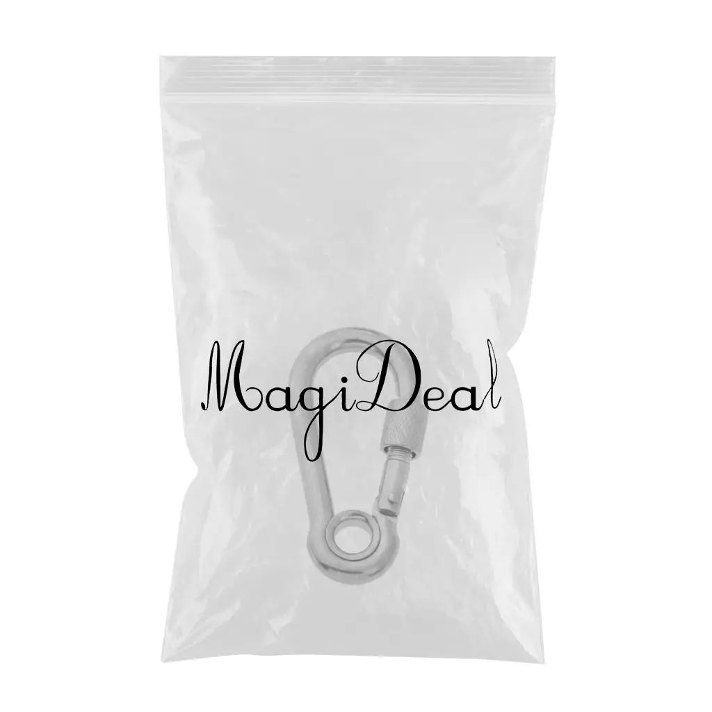 Carabiner Hook Eyelet Secure Lock Gourd Shape 316 Stainless Steel for Camping Hammock Swing Yoga