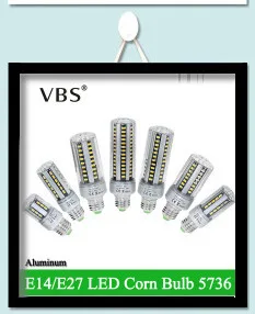 Реальный полный Вт, 5 Вт, 7 Вт, 9 Вт, 12 Вт, 15 Вт, 18 Вт, 20 Вт, Алюминий PCB светодиодный светильник 5736SMD AC85-265V E27/E14 кукурузная лампа светильник 24 36-42 54 60 78 90 светодиодный s