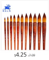 BGLN 9 шт. длинная ручка нейлон акварель краски расчёски для волос гуашь акриловая кисть для рисования ручка pincel para pintura товары для рукоделия 804