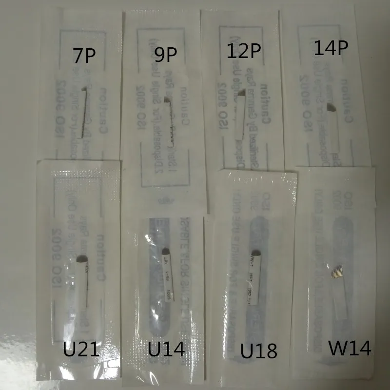 

50 PCS U shape 18 needle blade permanent makeup blades needles for manual pen microblading circular arc needle blade