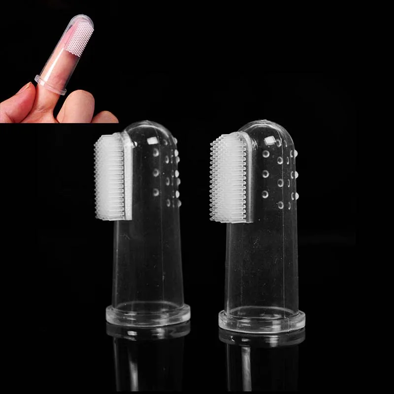 

Super Soft Pet Finger Toothbrush Teddy Dog Brush Addition Bad Breath Tartar Teeth Care Dog Cat Cleaning Supplies