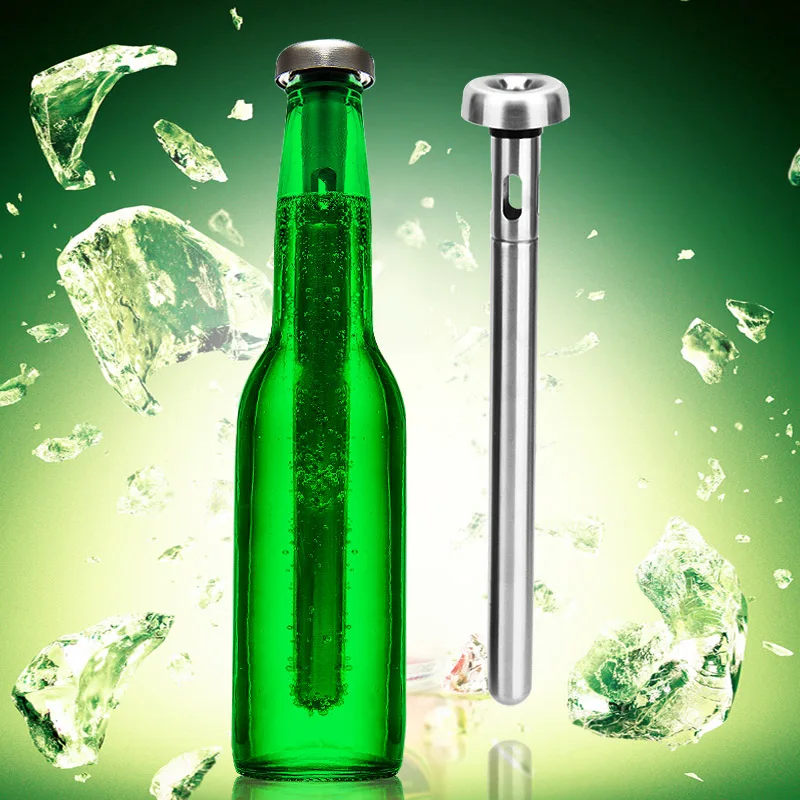 

Bar Barware Coolers Stainless Steel Beer Wine Whisky Ice Popsicle Cooling Chillers tools 2pc/lot