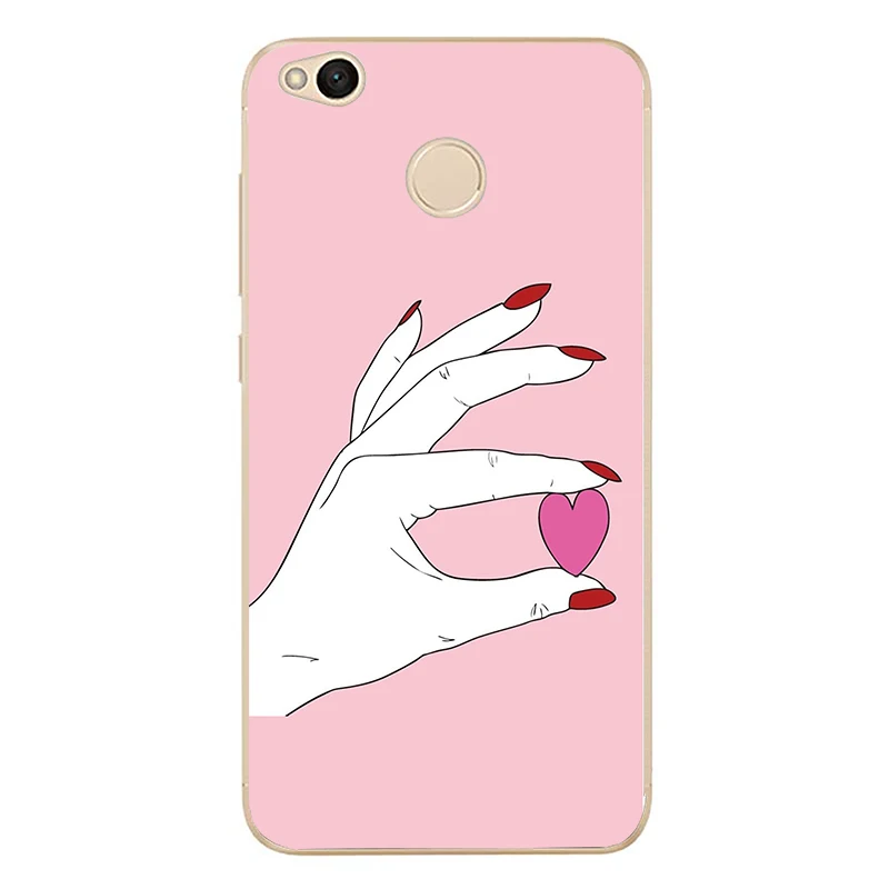 Модный Мягкий Силиконовый ТПУ чехол с надписью Love on the finger 2018 для телефона redmi4A 4X 5