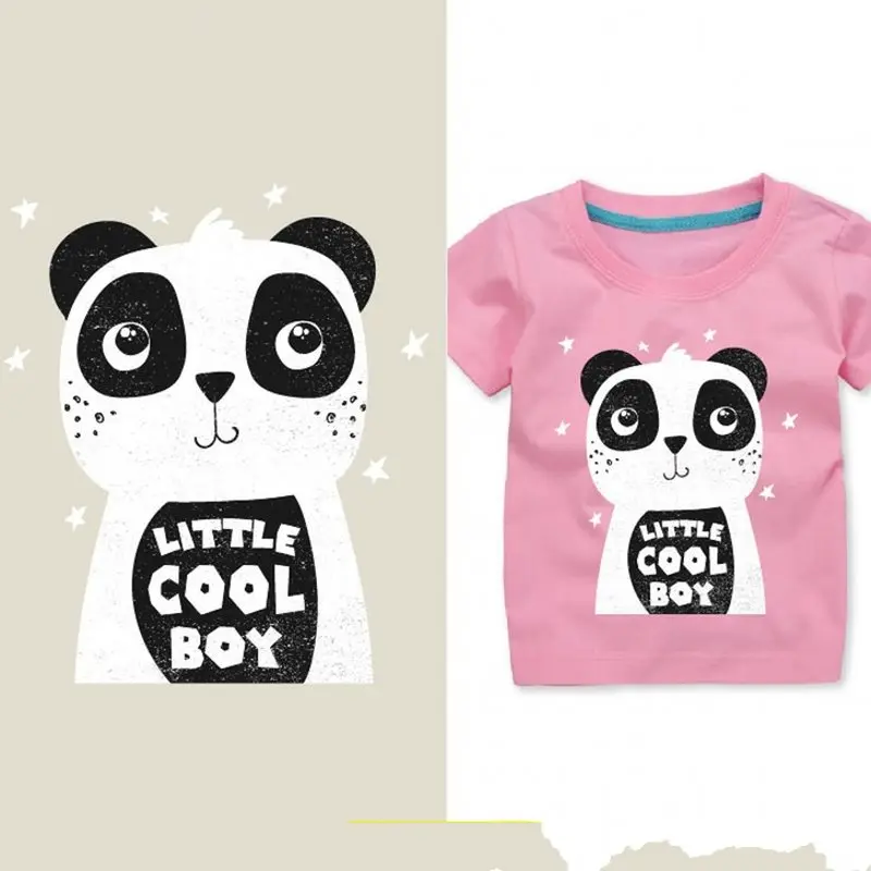 

18x21cm Cartoon Cute panda Iron On Patches Stickers Washable Appliques A-level Heat Transfer For DIY Accessory Clothing