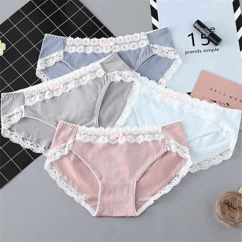 Women Lace Briefs Lady Sexy Panties Women's Low Waist Intimates Soft Cotton Underwear Female Seamless Underpants Women Lace Briefs Lady Sexy Panties Women's Low Waist Intimates Soft Cotton Underwear Female Seamless Underpants