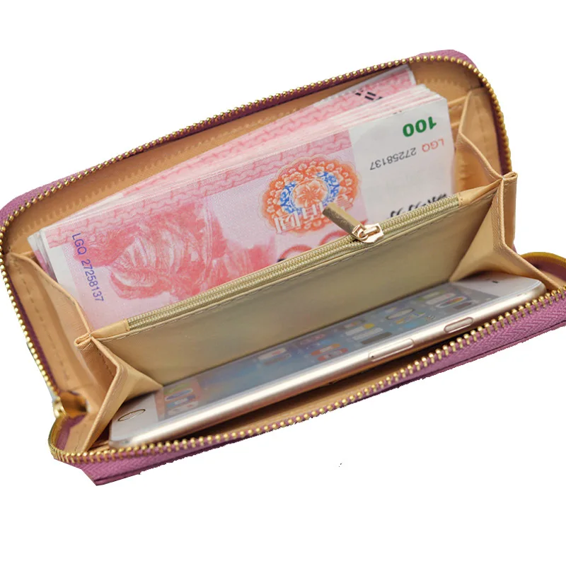 Женские кошельки и сумки в клетку из искусственной кожи с застежкой молнией для