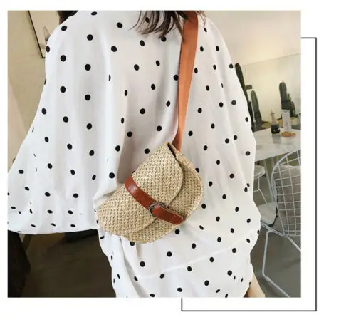 Women Summer Rectangle Straw Shoulder Bags Rattan Bag HandWoven Beach Crossbody Women Summer Rectangle Straw Shoulder Bags Rattan Bag HandWoven Beach Crossbody